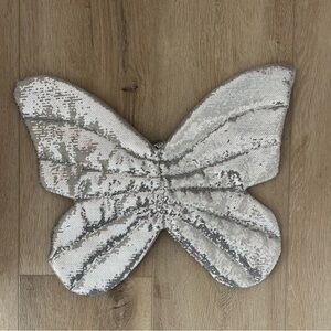 ZARA Toddler Girls Pretend Play Costume Silver Sequin Butterfly Wings